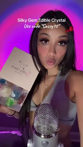 USE CODE “Sassy10” @Silky Gem | Crystal Candy 💎 #asmr #fyp #ediblecrystals 