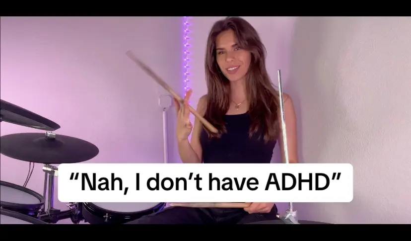 Every drummer ive ever met has ADHD lmao #femaledrummer #girldrummer #fypシ 
