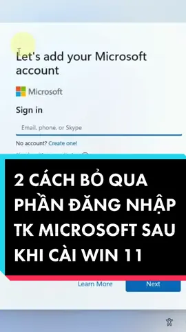 Hai cách bỏ qua phần đăng nhập sau khi cài Windows 11 #LearnOnTikTok #windows11 #meomaytinh #thuthuatcongnghe #phamhoanggiang96 