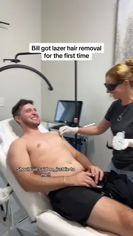 Bill got lazer hair removal for the first time 🤣