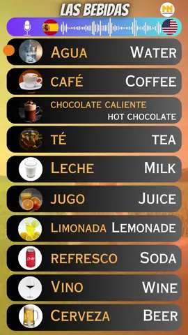 Vocabulario de bebidas en ingles #hablaringles #aprenderingles #cursodeingles #inglesfacil #inglesonline #inglesrapido #español #vocabulario #vocabularioingles #spanish #spanishteacher #spanishclass #english #learnenglish #easyenglish #englishteacher #vocabulary #englishvocabulary