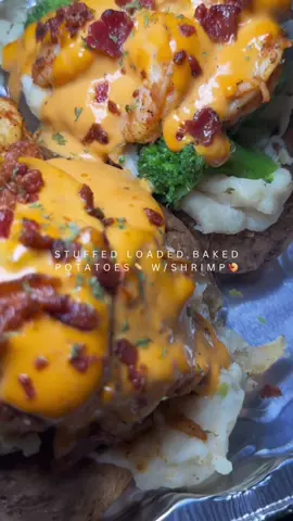 Full video on my youtube: Blakeys Cookin & Hustle 🤭 • • Loaded Potatoe | Shrimp | Broccoli & Cheese | Dinner Ideas | Baked Potatoe |  • • #loadedbakedpotato #stuffedpotato #broccoli #shrimpandbroccoli #cheesepotato #blackfoodie #foodtiktok #FoodTok 