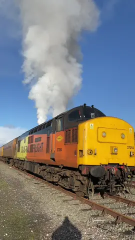 Class 37 cold start exeter #class37 #diesel #locomotive #freight #railway #engineer #fitter 