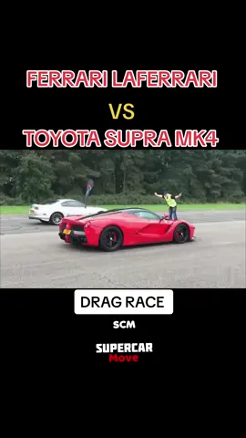 Ferrari LaFerrari vs Toyota Supra M4 #supercarmove #ferrarilaferrari #v12 #ferrari #toyotasupramk4 #supra #ArraialTikTok #carrosdearrancadas #DragRace #CapCut #jdm #turbo 