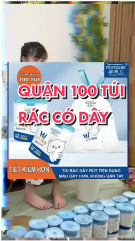 Bình thường các bác bọc túi rác như thế nào, với túi rác nhà em vừa có dây rút , tiện lợi lại dẻo dai, chịu nóng và chịu tải rất tốt các bác không phải lo nữa nhaaa #tiệnlợi #túirác #xuhuong 