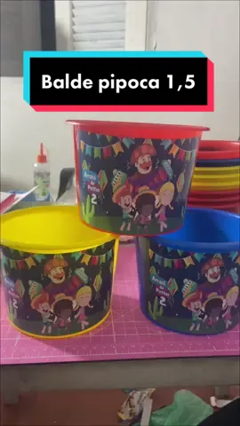 Balde de pipoca 1,5  Arraiá do mundo bita #personalizado #lembrancinha #arraialtiktok #arraiadobita #saquarema #festainfantil #lembrancinhas 