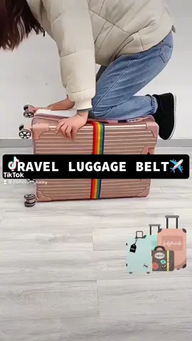 Traveladjustablebelt✈️ #travelbelt #luggagebelt #travelluggage #fyp #foryoupage #tkliktokshop #fpryoupage 