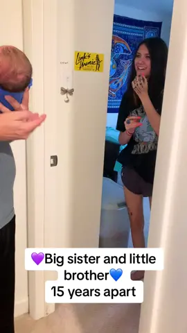 💜💙She loves him sometimes😄 #15yearagegap #bigsisterlittlebrother #Siblings #heloveshississy 