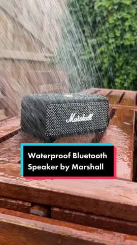 Amazing waterproof portable Bluetooth wireless speaker, this is the Marshall Emberton, available via @mygizzmo ##bluetoothspeaker##marshallemberton##portablespeaker##wirelessspeakers