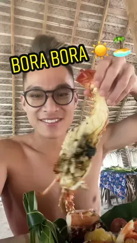 The BEST MÀ’A TAHITI ☀️ #borabora #maohi #tour #local #tahitian #degustationfood #seafood #langouste #bestfood #boatlife 