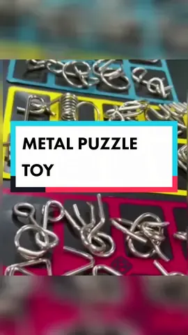 Metal Puzzle Toys for kids mental training. Check out in the Yellow Bag 👆🛒 #fyp #metalpuzzlesolve #metalpuzzletoys #puzzlegames #metalpuzzlechallenge #foryoupage #toysforkids 