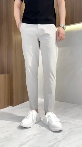 503#Summer Korean plain ankle Trousers Men's Slim Fit Pants for men formal office Pants#pantalon #tiktok 