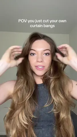 Curtain bangs=volume #hair #curtainbangs #curtainbangshaircut #layeredhair #layeredhaircut 