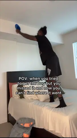 The bug can have my room and house cause after that happens I wont be able to sleep comfortably 😂. Yall agree? #fyp #relatable #funnyvideos #bugs 