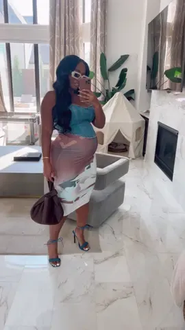 Brunch look inspo with my favorite accessory - baby boy ft. some Amazon and Revolve pieces💙 #fyp #amazonfinds #curvytiktok #tryonwithme #OOTD #fashioninspo #grwm #revolve ##blackgirltiktok #maternityfashion #3under3 #pregnantlife #brunchtok #brunchoutfit 