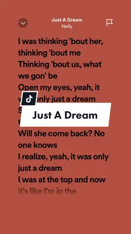 Just A dream! #justadream #nelly #justadreamnelly #foryou #leohernandezlyrics_ #fypage #songlyrics #trendingsong #chill #music #fyp #fypシ #viral #trend #spotify #aestethic #oldsong #dream #tiktokph 