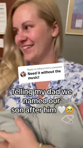 Replying to @hillaryrumi  Safe to say he was very surprised and now this memory is forever in my heart just like I imagined! 🥹🤍  Has anyone else named their babies after other family members? Did you surprise them? 👇🏼 #newbabyboy #familynames #babynamereveal #oneofthegoodones #grandparent #grandparent #grandparentlove #grandparentlife #babyboy💙👶 #babynames 