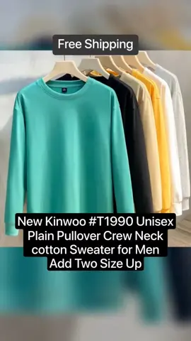 UnisexSweater #PlainPullover #CrewNeckSweater #CottonSweater #MensFashion #SizingUp #ComfortWear #EverydayStyle #VersatileFashion #CasualChic #ClassicLook #EssentialWardrobe #StylishComfort #FashionForward