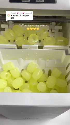 Replying to @💗ℒ𝒾𝒷𝒷𝓎💗   Yellow ice cubes asmr💛💛💛 #icemaker #iceeating #iceeatingasmr #iceasmr #asmr #asmrvideo #summervibes #summertime #satisfying #satisfyingvideo 