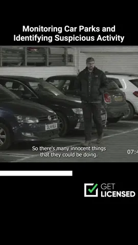 How to identify suspicious activity when monitoring a car park #security #cctv #getlicensed 