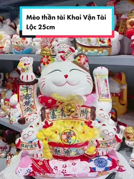 Mèo thần tài Khai Vận Tài Lộc 25cm , bao xinh , bao đẹp ❤️#mèothantaivaykhach #khaitruonghongphat ##mèovaytay #xuhuong #meogomsuquatang 