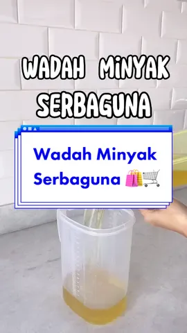 Wadah minyak serbaguna kapasitas 2 Liter 😍 Buruan langsung aja checkout dikeranjang kuning yuk 🛍️🛒 . #fyp #rancuntiktok #barangberfaedah 