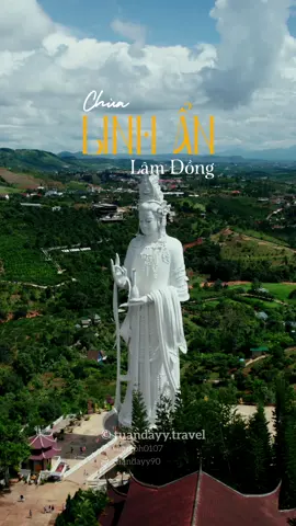 Linh Ẩn Tự, Lâm Hà, Cách Đà Lạt chỉ 20km. Ngôi chùa có tượng phật Quan Âm lớn nhất Lâm Đồng. #dronevideo #flycam #dalat #dulich #vietnam 