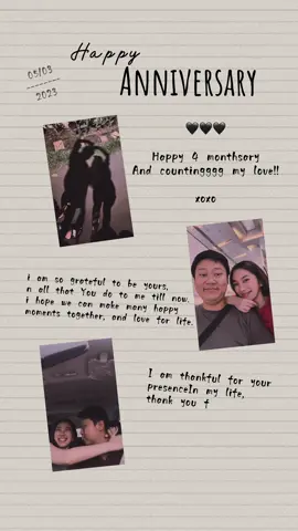 Happy 4Monthsary my love I laff youuuuuuw!! xo   #happyanniversary #happyanniversarymylove #boyfriend #couple #Relationship #selamatharijadi #capcuttemplate #relationshipgoalsdailyy #fyp 