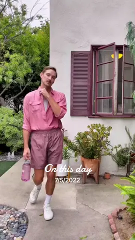 #onthisday this pink fit is cute!!! #menswear #ootd 