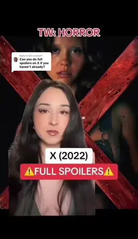Replying to @Ed Movie: X (2022) ⚠️FULL SPOILERS watch on Prime premium, Hulu Premium, showtime #xmovie #horrorstory #movie #movierecommendation #horrormovie #jennaortega #miagoth #horrortok 