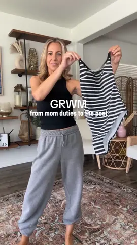 GRWM-summer pool time mom outfit #grwm #outfitidea #pooloutfit #over40style #styleover40 #swimsuitoutfit #minimalstyle #classicstyle #summeroutfits2023 