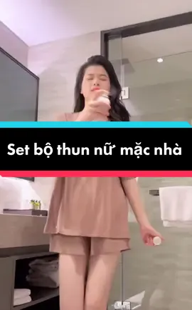 Set bộ thun nữ mặc nhà siêu thoải mái, bigzie #domacnha #dothunmacnhadep #xuhuongtiktok #thoitrang #trending #reviewcici #fypシツ 