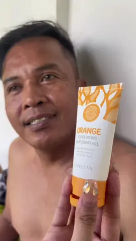 Mao niy tunay nga model makita jung resulta ba 🤣🤣🤣 gwapohas akong papa uy 🤣 using this orange exfoliating whitening gel ❤️❤️❤️