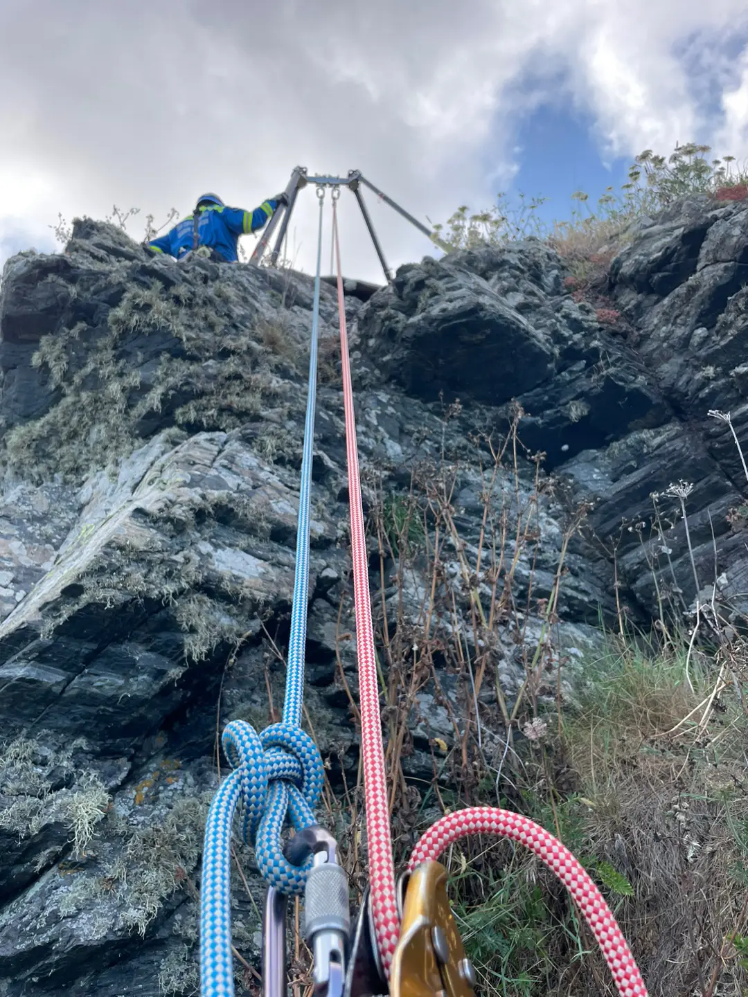 Cliff rescue practice. #fyp #foryou #foryoupage #coastguard #rescue #casualty #casualty #emergency 