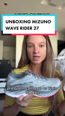 Unboxing novo Mizuno wave rider 27!! Quem aí é fã??  #runtok #corrida #Running #runnerslife 