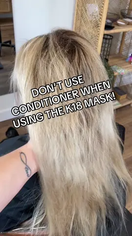 Trust me when I say this, DON’T USE CONDITIONER with @K18 Hair Leave In Repair Mask! Let it do it’s job 😘  #k18hair #k18results #k18partner 