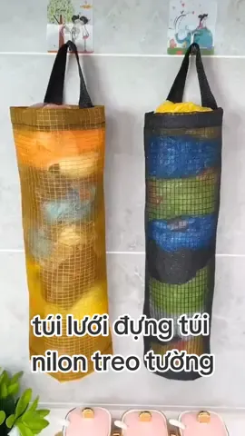 túi lưới đựng túi nilon treo tường dạng ống tròn #giodungtuinilong #tuinilong #giadungtienich #giadungthongminh #dogiadung 