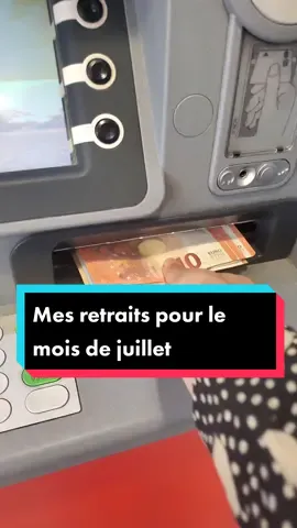 J'effectue mes retraits d'espèces pour le mois de juillet  #envelopechallenge #budget 