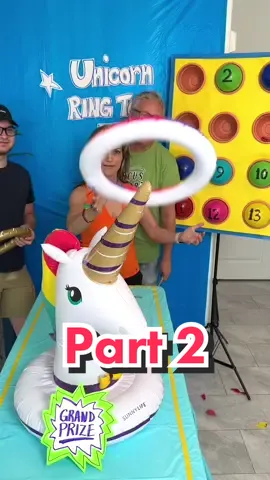 Unicorn Ring Toss new carnival game for you and your family  Part 2 #fyp #ringtoss #family #familygame #friends #party #partygame #carnival #viral #foryou 