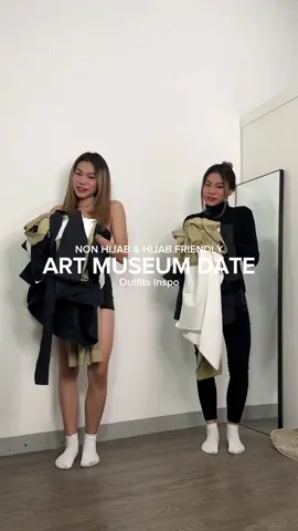 art museum date? with black, white, and beige color? YES. 🫶🏻🏛️ link tanktop, vest, dress, & shirts no. 273a-f on my bio !!! mau req outfits inspo / spill apalagii? #fashion #outfitsinspo #fashiontiktok #artmuseumoutfit #museumoutfit @Day Doo ✨ 