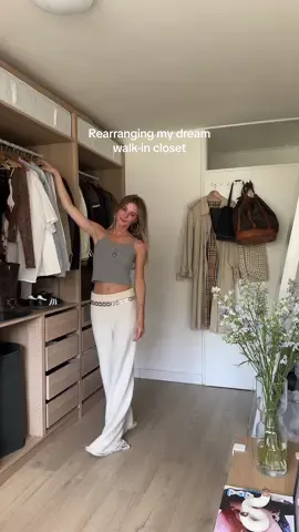 Creating my dream walk-in closet part 2 💕 #interiordesign #walkincloset #walkinclosettransformation #kledingkastinspiratie #closetorganization 