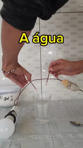 ⚠️Lembrando que no nosso corpo temos vários sais minerais e que liberamos quando estamos imersos na água, por isso não entre em contato com alguma fonte de energia elétrica enquanto estiver na água. ⚠️Se for repetir o experimento recomendo fazer com alguma pilha ou bateria, pois a corrente é menor assim não oferecendo risco. Se fizer diretamente na tomada de 110v ou 220v tenha muito cuidado com os materiais ao redor! #fisica #eletrecidade #agua #experimento 