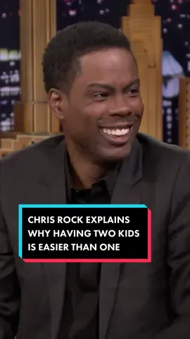 @Chris Rock explains why having two kids is easier than one. 🤣 #FallonFlashback #ChrisRock 