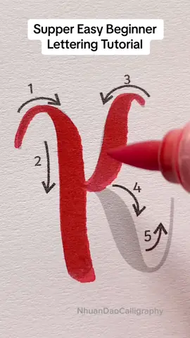 Lettering Tutorial “K-k” . Material: I’m using Karin brush pen . . 🌟 And if you’re interested in learning this lettering style for yourself, I highly recommend The 21-Day Brush Lettering Workbook - A Simple, Step-By-Step Guide For Beginners With Techniques, Practice Pages, & Projects. You can find the link in my bio or visit https://bit.ly/3AVEwfw . . . #HandmadeCards #NhuanDaoCalligraphy #Calligraphy #letrabonita #apuntesbonitos #caligrafia #Happybirthday #BrushLettering #ModernCalligraphy #HandLettering #Lettering #Handwriting #Handmade #DIY #cardmaking #personalizedgifts #happybirthdaycard #artreels #reels