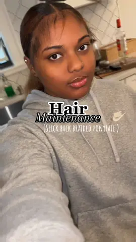This turned out so good props to @blue for always slaying tf outta me <3 #foryoupage #hairmaintenance #getyourselftogether #slickbackponytail #slickbackbraidponytail #SelfCare 