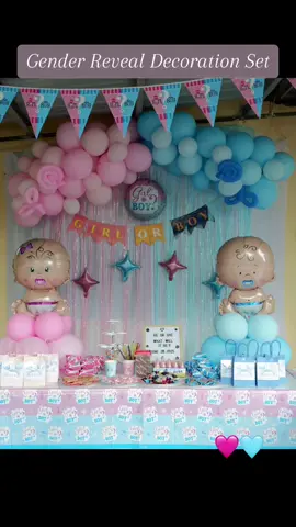 95pcs Gender Reveal Decoration Set! 🩷🩵  Super Sulit! Ako mismo nag design nito. ☺️ #genderreveal #decorations #genderrevealdecoration #itsaboy #itsagirl #tiktokdiy #DIY #decorationset #fyp #foryoupage #legit 