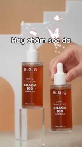 Tinh Chất Cấp Ẩm Dịu Da Nấm Chaga GGG Uniq Booster Chaga 100 Ampoule 50ml! #ggg #goclamdep❤️ #myphamchinhhang #boshopxinh #tiktok  @Bơ Shop Xinh 