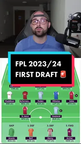 FPL 2023/24 GW1 First Draft 🚨 #FPL #fyp #fantasypremierleague #football #Soccer 
