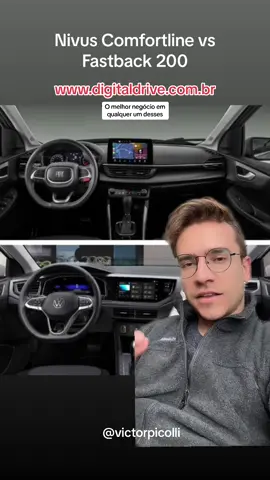 Fiat Fastback de entrada ou Nivus Comfortline. Qual tu leva?  #carros #nivus #fastback #fiat #volkswagen #canaltopdrive #digitaldrive 