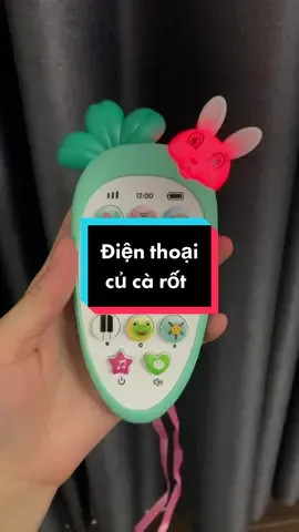 Đồ chơi điện thoại củ cà rốt có nhạc có đèn ( kèm dây đeo + pin) #dochoi #dochoochobe #xuhuong #fpy 